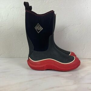 Muck Kids' Black and Red Boots